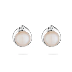 Обеци Swan Pearls IPE0572W Бели Перли, Сребро 925