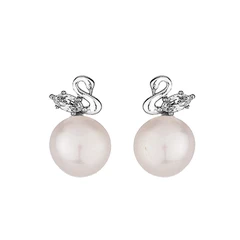 Обеци Swan Pearls LA088EW Лебед, Сребро 925, Перли