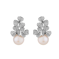 Обеци Swan Pearls LA932EW Бели Перли, Сребро 925