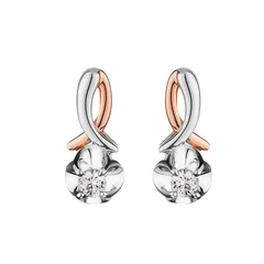 Обеци Swan Pearls PJ074E Цирконий, Сребро 925