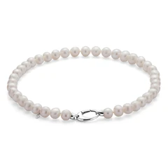 Колие Swan Pearls R1010NW, Бели Перли, Сребро