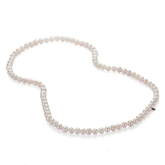 Колие Swan Pearls R10L80NW, Бели Перли, Сребро