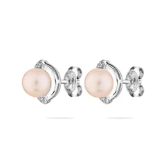 Обеци Swan Pearls SE0359P Розови Перли, Сребро 925