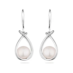 Обеци Swan Pearls SE0474 Бели Перли, Сребро 925, Перли