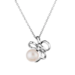 Колие Swan Pearls SH001NW Розова перла, Сребро 925