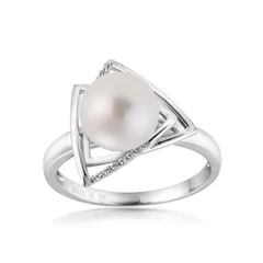 Пръстен Swan Pearls SH44RW54 Бяла перла, Сребро 925