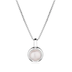 Колие Swan Pearls SP0253W, Бяла Перла, Сребро