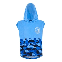 Детско пончо за преобличане Regatta Kids Towel Robe Blue Camo