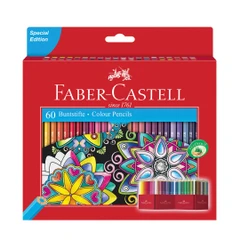 Faber-Castell Цветни моливи Замък, 60 цвята