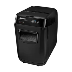 Шредер за унищожаване на документи Fellowes Automax 200C, Cross-Cut, P-4, обем на коша 32 L, за 1-3 потребители