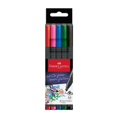 Тънкописец Faber-Castell Grip, 0.4 mm, 5 цвята