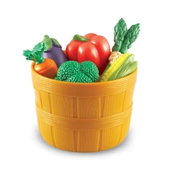 Комплект зеленчуци Learning Resources, в кошница, пластмасови