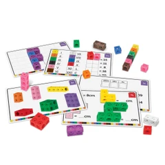 Кубчета Stem Learning Resources, математически, за сглобяване, 100 части