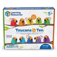 Комплект Тукани за сортиране Learning Resources, задачи, 10 фигурки, 120 карти