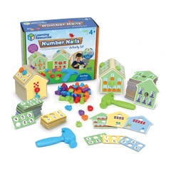 Комплект математически къщички Learning Resources, с пирони и чук