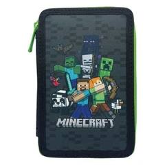 Ученически несесер Minecraft All Budies, Със съдържание, 19.5 x 12 x 6 cm, Многоцветен