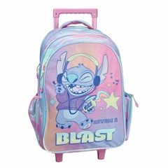 Ученическа раница Stitch Having a Blast на колела