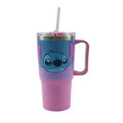Метална чаша със сламка Stitch 520 мл