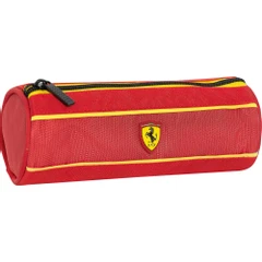 Ученически несесер цилиндричен Ferrari Red без съдържание, 22 х 8 х 8 cm, Червен