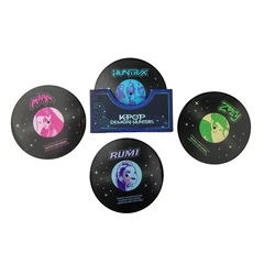 Подложки за чаши KPop Demon Hunters, Hunters and demons Soundtrack, 4 бр. в сет