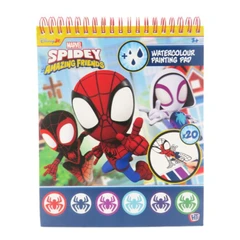 Скицник за оцветяване Spidey с водни бои
