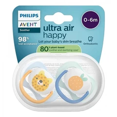 Philips Avent ЗАЛЪГАЛКИ - ULTRA AIR + стерил. кутия (0-6м) плод/мече, момче