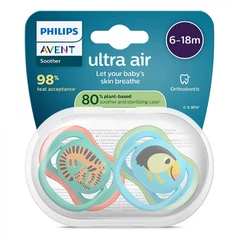 Philips Avent ЗАЛЪГАЛКИ - ULTRA AIR + стерил. кутия (6-18м) тукан/тигър, син