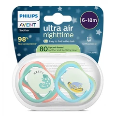 Philips Avent ЗАЛЪГАЛКИ - ULTRA AIR NIGHT + стерил. кутия (6-18м) хамелеон/маймунка, син