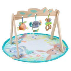 Активна гимнастика с дървена арка Playgro Fauna Friends 0м+