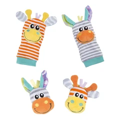 Гривни-дрънкалки и чорапки Playgro Джунгла Refresh, 0м+