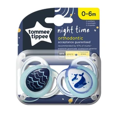 Залъгалки NIGHT TIME 0-6м, 2 бр./оп., Китове