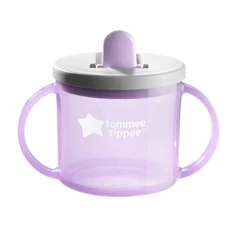 Чаша с дръжки Tommee Tippee First Cup 4м+, лилава