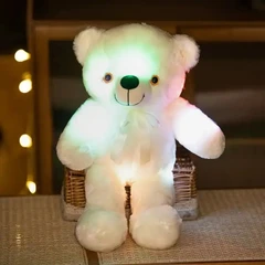 Плюшено мече със LED светлини, екрю