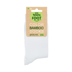 Мъжки чорапи Agiva Happy Foottopia, От бамбук, Бял, 43-46