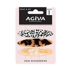 Комплект фиби за коса Agiva Professional, 6 см, 3 бр.