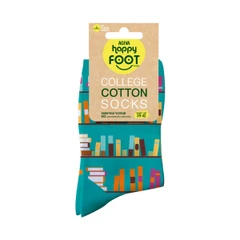 Дамски чорапи Agiva Happy Foottopia, Памук, Книги, Сини, 39-42 размер