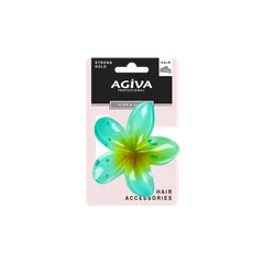 Шнола за коса Agiva Professional, 4 см, Синьо цвете