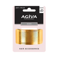 Ластик за коса Agiva Professional, Златна катарама, 5 см