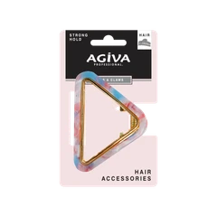 Шнола за коса Agiva Professional, 5 см, Триъгълник, Розова