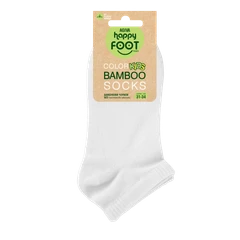 Детски бамбукови къси чорапи Agiva Happy Foottopia KIDS, 31-34, Бели
