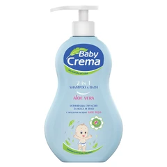 Измиваща бебешка емулсия 2в1 Baby Crema, За коса и тяло, С екстракт от Алое Вера, 400мл 