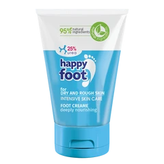 Възстановяващ и изглаждащ крем за крака Happy Foot, Против суха и груба кожа, 95% натурален състав, 100 мл