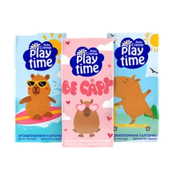 Комплект трипластови сухи кърпички Baby Crema Play Time, Капибара, 6 бр