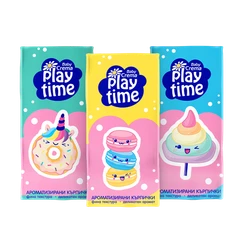 Комплект трипластови сухи кърпички Baby Crema Play Time, Понички, 6 бр
