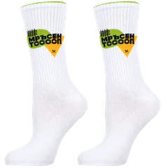 Дълги дамски чорапи Agiva Happy Foottopia, College, Мръсен топ, Бял, 35-38 размер