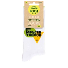 Дълги дамски чорапи Agiva Happy Foottopia, College, Мръсен топ, Бял, 39-42 размер