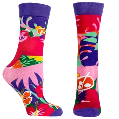 Дамски чорапи Agiva Happy Foottopia, С принт, Ленивец, Бамбук, 39-42 размер