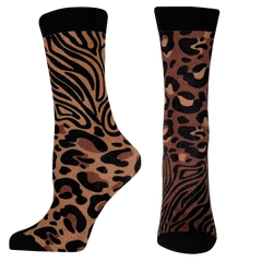 Дамски чорапи Agiva Happy Foottopia, С принт, Леопард, Бамбук, 35-38 размер