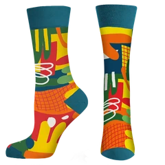 Дамски чорапи Agiva Happy Foottopia, С принт, Мексико, Син, Бамбук, 35-38 размер