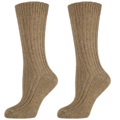 Дамски чорапи Agiva Happy Foottopia, Вълна, Бежов, 35-38 размер